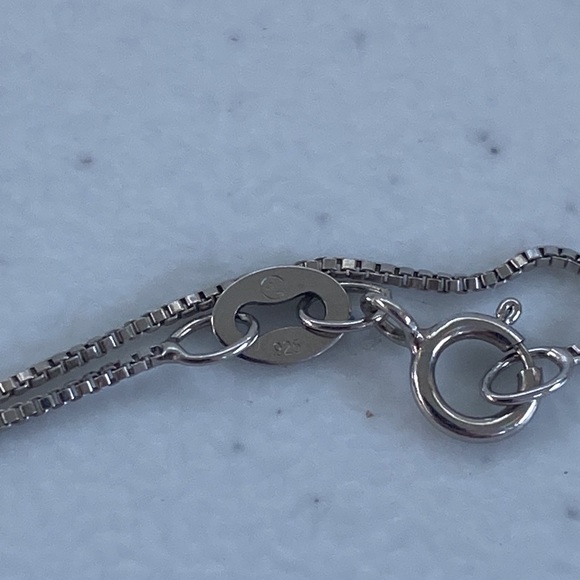 10k Yellow Gold & 925 Sterling Silver Heart and Crystal Opal Necklace - Picture 6 of 13